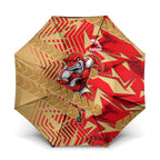 Dolphins Rugby Umbrella Fierce Mascot Geometric Tribal Art