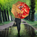 Dolphins Rugby Umbrella Fierce Mascot Geometric Tribal Art