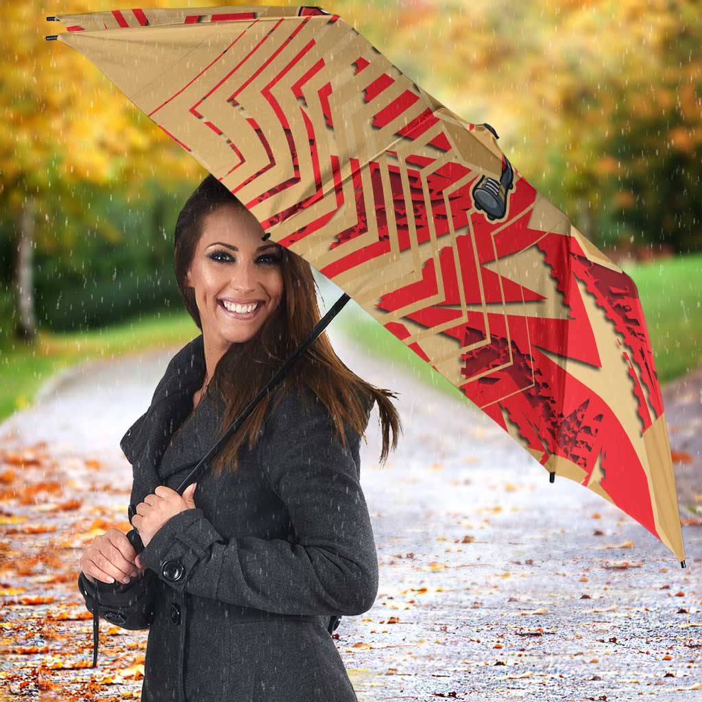 Dolphins Rugby Umbrella Fierce Mascot Geometric Tribal Art
