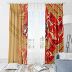 Dolphins Rugby Window Curtain Fierce Mascot Geometric Tribal Art