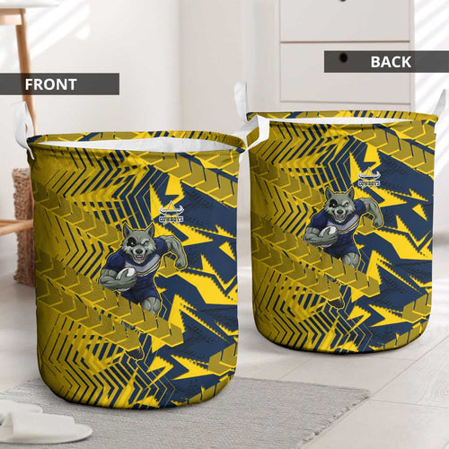 North Queensland Cowboys Rugby Laundry Basket Fierce Mascot Geometric Tribal Art