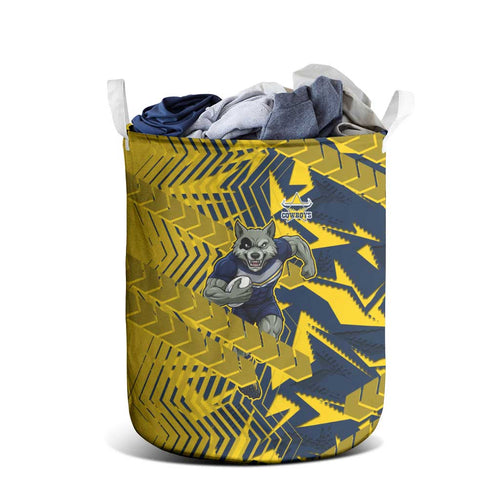 North Queensland Cowboys Rugby Laundry Basket Fierce Mascot Geometric Tribal Art