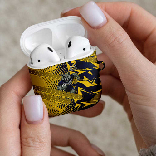 North Queensland Cowboys Rugby AirPods Case Fierce Mascot Geometric Tribal Art