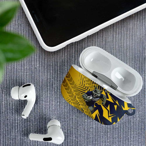 North Queensland Cowboys Rugby AirPods Case Fierce Mascot Geometric Tribal Art