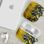 North Queensland Cowboys Rugby AirPods Case Fierce Mascot Geometric Tribal Art