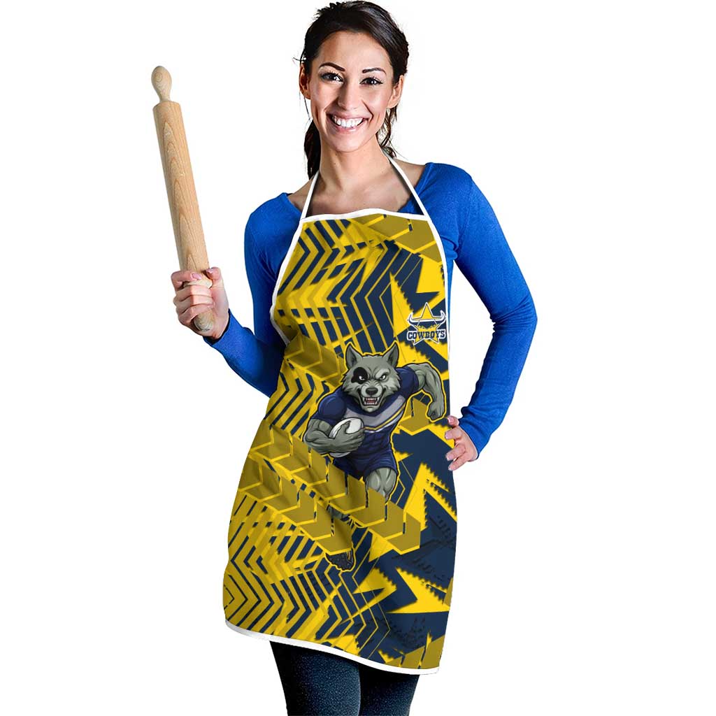 North Queensland Cowboys Rugby Apron Fierce Mascot Geometric Tribal Art
