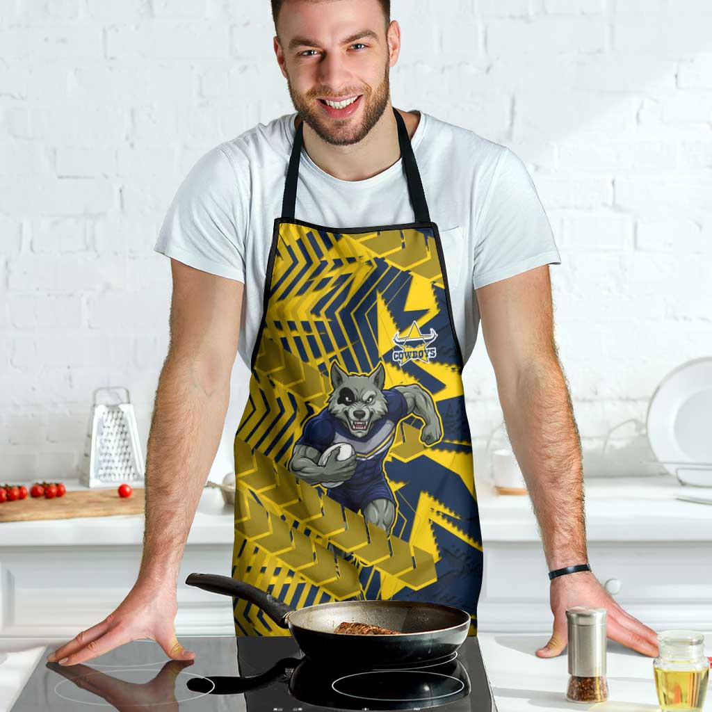 North Queensland Cowboys Rugby Apron Fierce Mascot Geometric Tribal Art