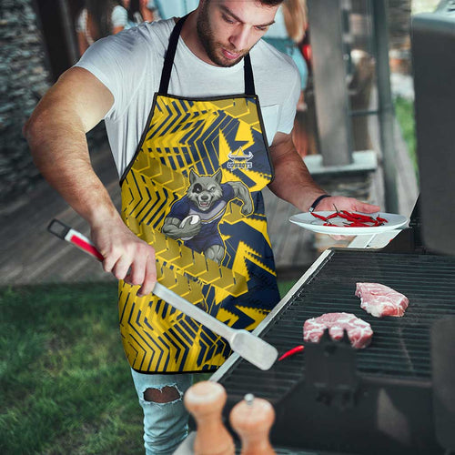 North Queensland Cowboys Rugby Apron Fierce Mascot Geometric Tribal Art