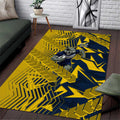 North Queensland Cowboys Rugby Area Rug Fierce Mascot Geometric Tribal Art