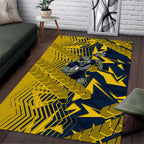 North Queensland Cowboys Rugby Area Rug Fierce Mascot Geometric Tribal Art