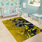 North Queensland Cowboys Rugby Area Rug Fierce Mascot Geometric Tribal Art