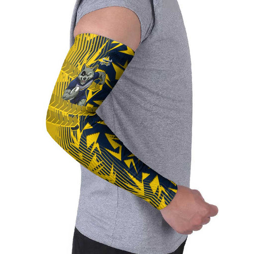 North Queensland Cowboys Rugby Arm Sleeves Fierce Mascot Geometric Tribal Art