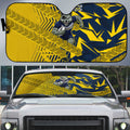 North Queensland Cowboys Rugby Auto Sun Shade Fierce Mascot Geometric Tribal Art