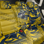 North Queensland Cowboys Rugby Back Car Seat Cover Fierce Mascot Geometric Tribal Art