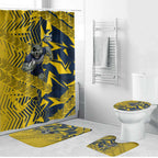 North Queensland Cowboys Rugby Bathroom Set Fierce Mascot Geometric Tribal Art