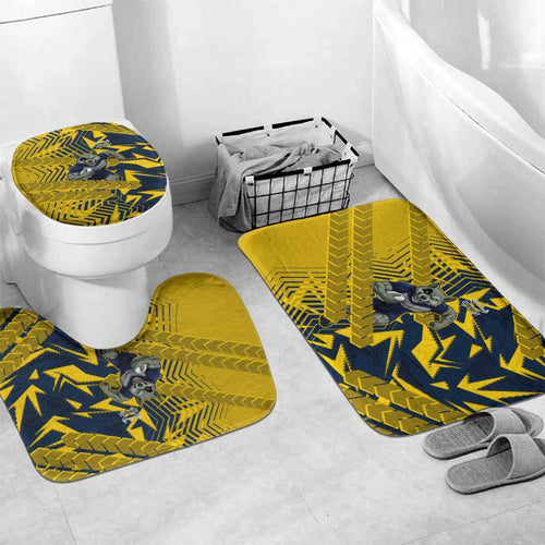 North Queensland Cowboys Rugby Bathroom Set Fierce Mascot Geometric Tribal Art