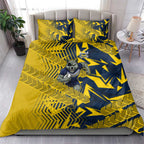 North Queensland Cowboys Rugby Bedding Set Fierce Mascot Geometric Tribal Art