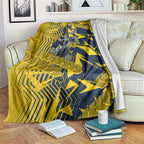 North Queensland Cowboys Rugby Blanket Fierce Mascot Geometric Tribal Art