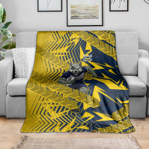 North Queensland Cowboys Rugby Blanket Fierce Mascot Geometric Tribal Art