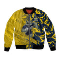 North Queensland Cowboys Rugby Bomber Jacket Fierce Mascot Geometric Tribal Art