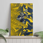 North Queensland Cowboys Rugby Canvas Wall Art Fierce Mascot Geometric Tribal Art