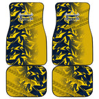 North Queensland Cowboys Rugby Car Mats Fierce Mascot Geometric Tribal Art