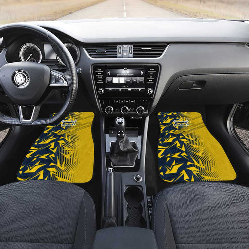 North Queensland Cowboys Rugby Car Mats Fierce Mascot Geometric Tribal Art