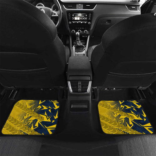 North Queensland Cowboys Rugby Car Mats Fierce Mascot Geometric Tribal Art