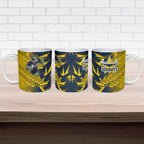 North Queensland Cowboys Rugby Ceramic Mug Fierce Mascot Geometric Tribal Art