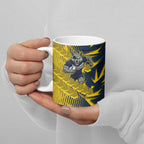 North Queensland Cowboys Rugby Ceramic Mug Fierce Mascot Geometric Tribal Art