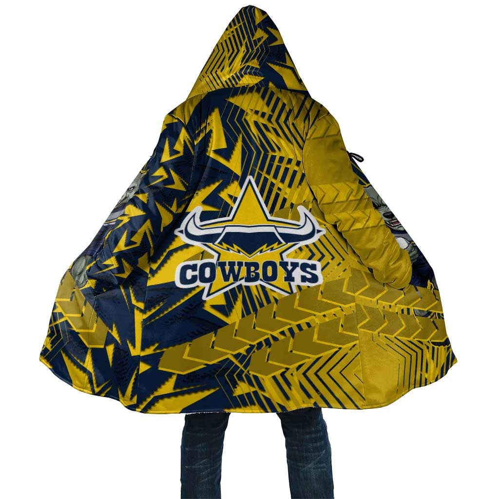 North Queensland Cowboys Rugby Cloak Fierce Mascot Geometric Tribal Art