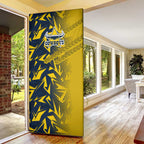 North Queensland Cowboys Rugby Door Cover Fierce Mascot Geometric Tribal Art