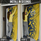 North Queensland Cowboys Rugby Door Cover Fierce Mascot Geometric Tribal Art