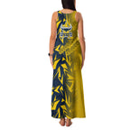 North Queensland Cowboys Rugby Family Matching Tank Maxi Dress and Hawaiian Shirt Fierce Mascot Geometric Tribal Art
