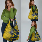 North Queensland Cowboys Rugby Grocery Bag Fierce Mascot Geometric Tribal Art