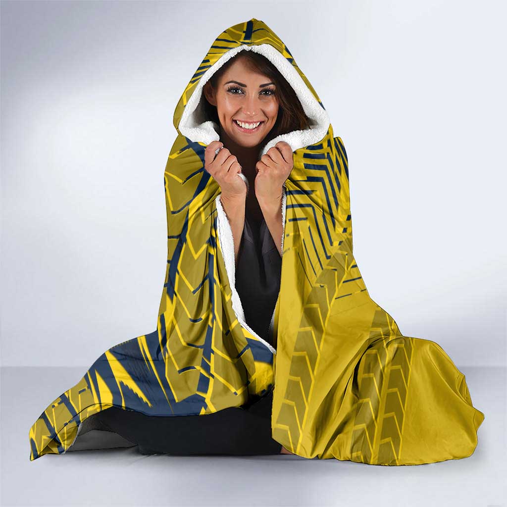 North Queensland Cowboys Rugby Hooded Blanket Fierce Mascot Geometric Tribal Art