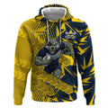 North Queensland Cowboys Rugby Hoodie Fierce Mascot Geometric Tribal Art