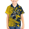 North Queensland Cowboys Rugby Kid Hawaiian Shirt Fierce Mascot Geometric Tribal Art