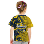 North Queensland Cowboys Rugby Kid T Shirt Fierce Mascot Geometric Tribal Art