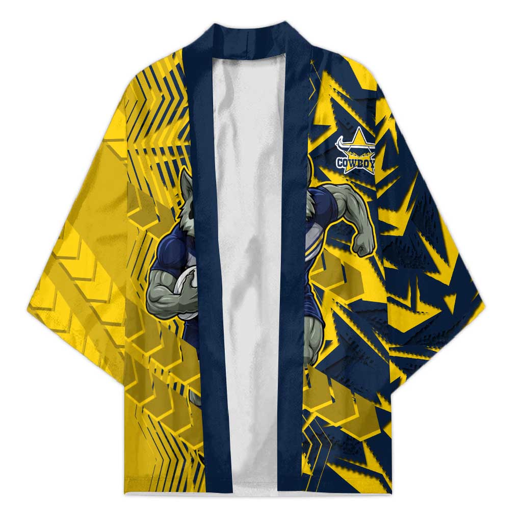 North Queensland Cowboys Rugby Kimono Fierce Mascot Geometric Tribal Art