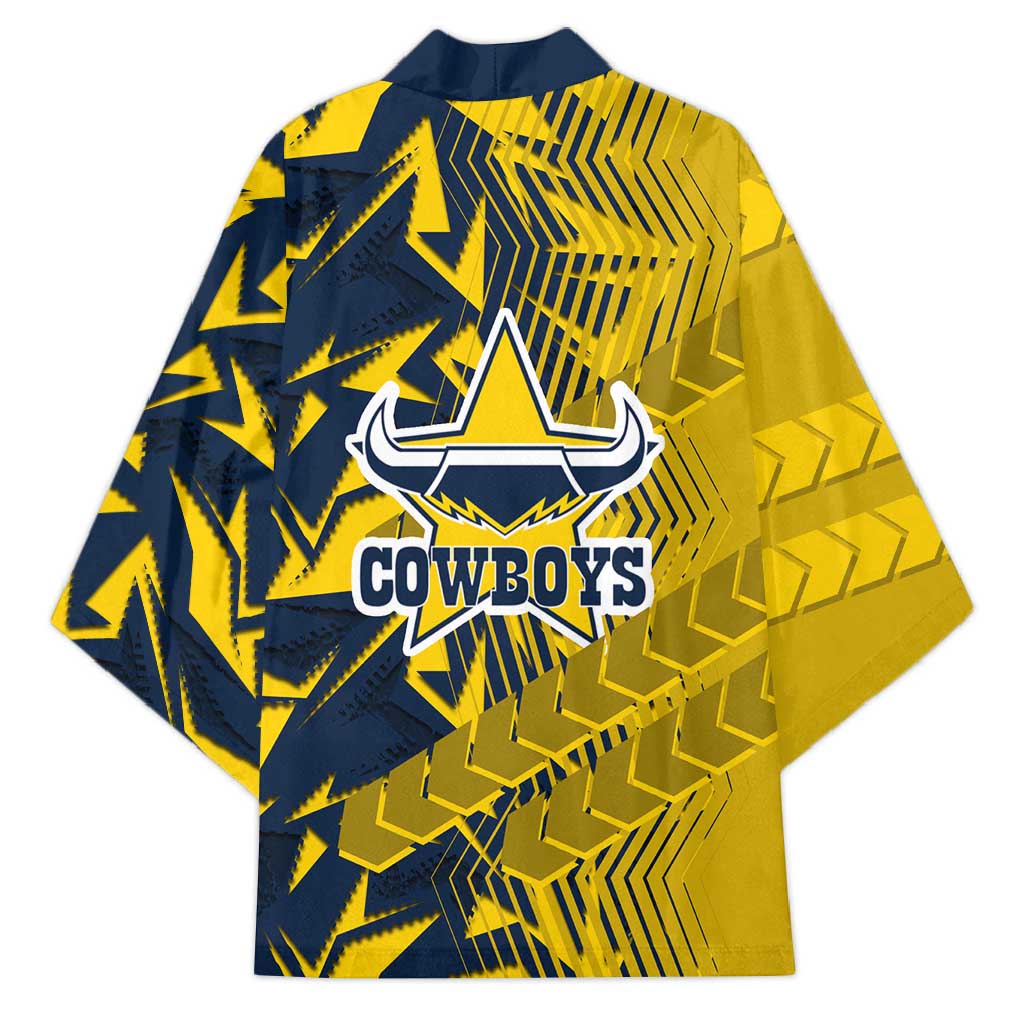 North Queensland Cowboys Rugby Kimono Fierce Mascot Geometric Tribal Art
