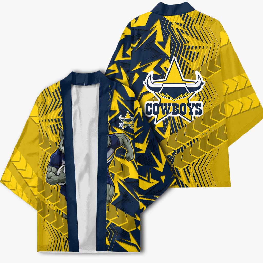 North Queensland Cowboys Rugby Kimono Fierce Mascot Geometric Tribal Art