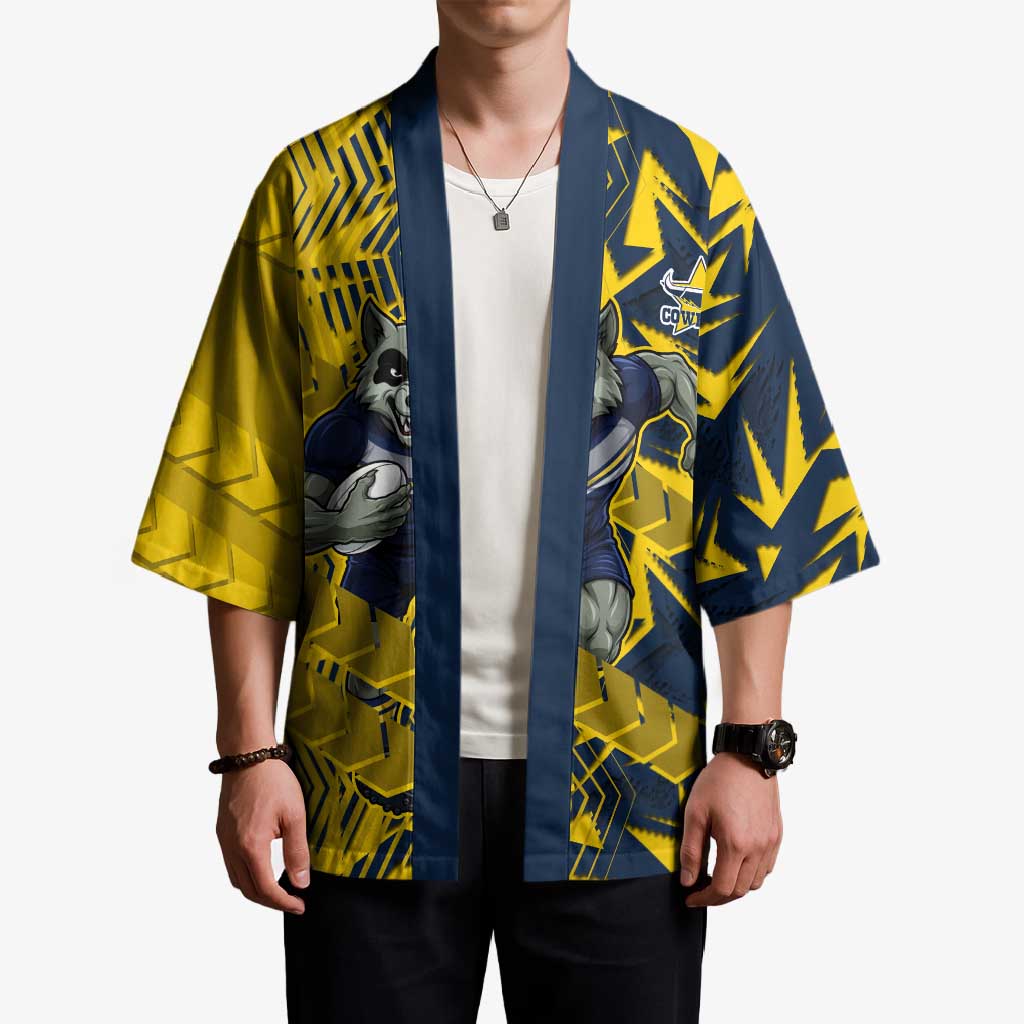 North Queensland Cowboys Rugby Kimono Fierce Mascot Geometric Tribal Art
