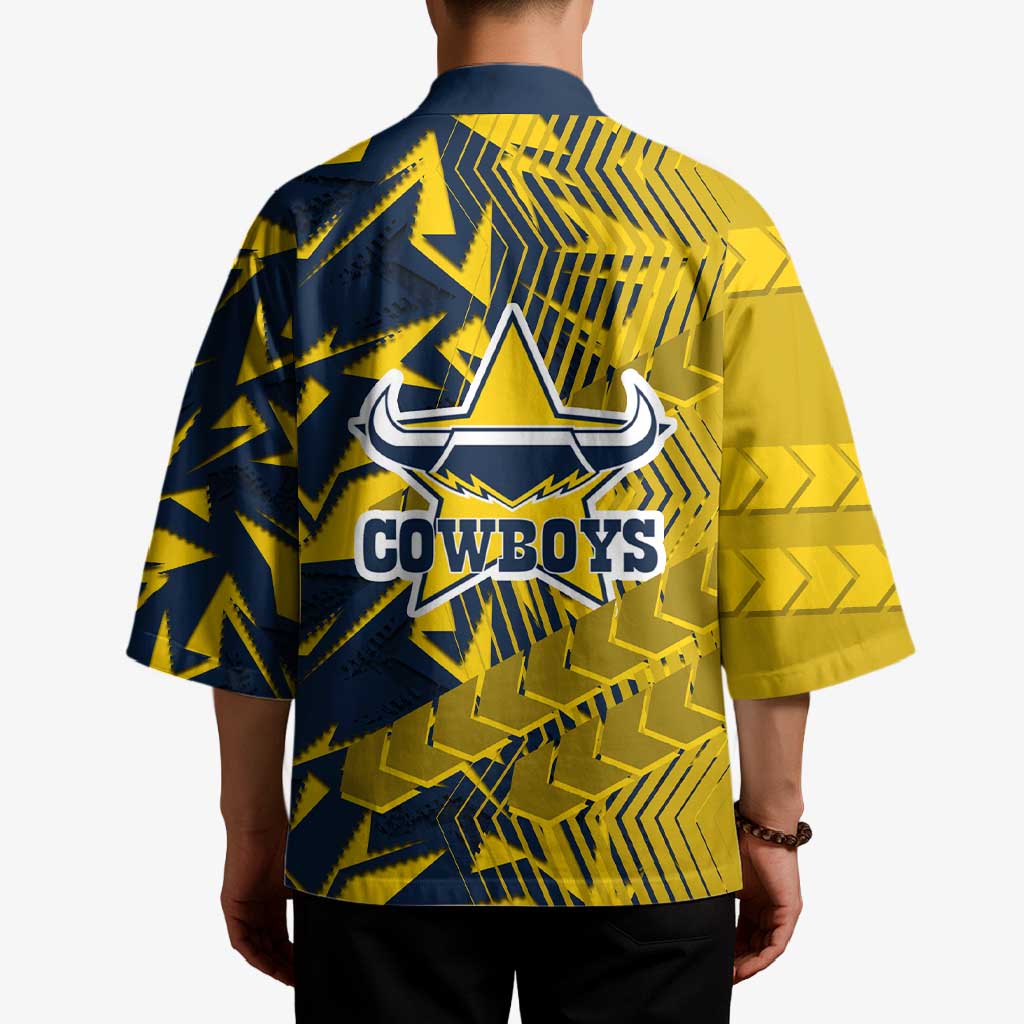 North Queensland Cowboys Rugby Kimono Fierce Mascot Geometric Tribal Art