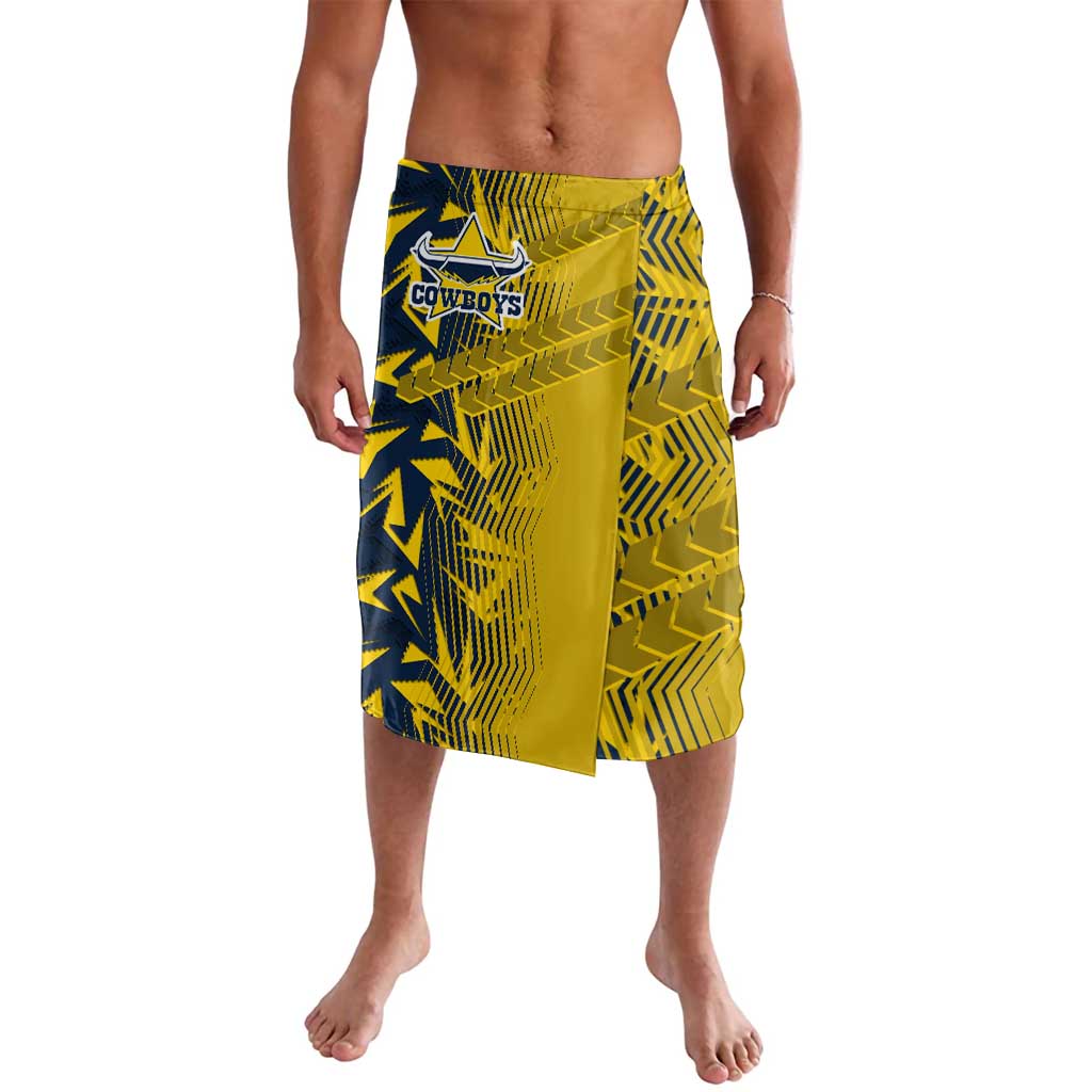 North Queensland Cowboys Rugby Lavalava Fierce Mascot Geometric Tribal Art