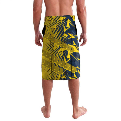 North Queensland Cowboys Rugby Lavalava Fierce Mascot Geometric Tribal Art