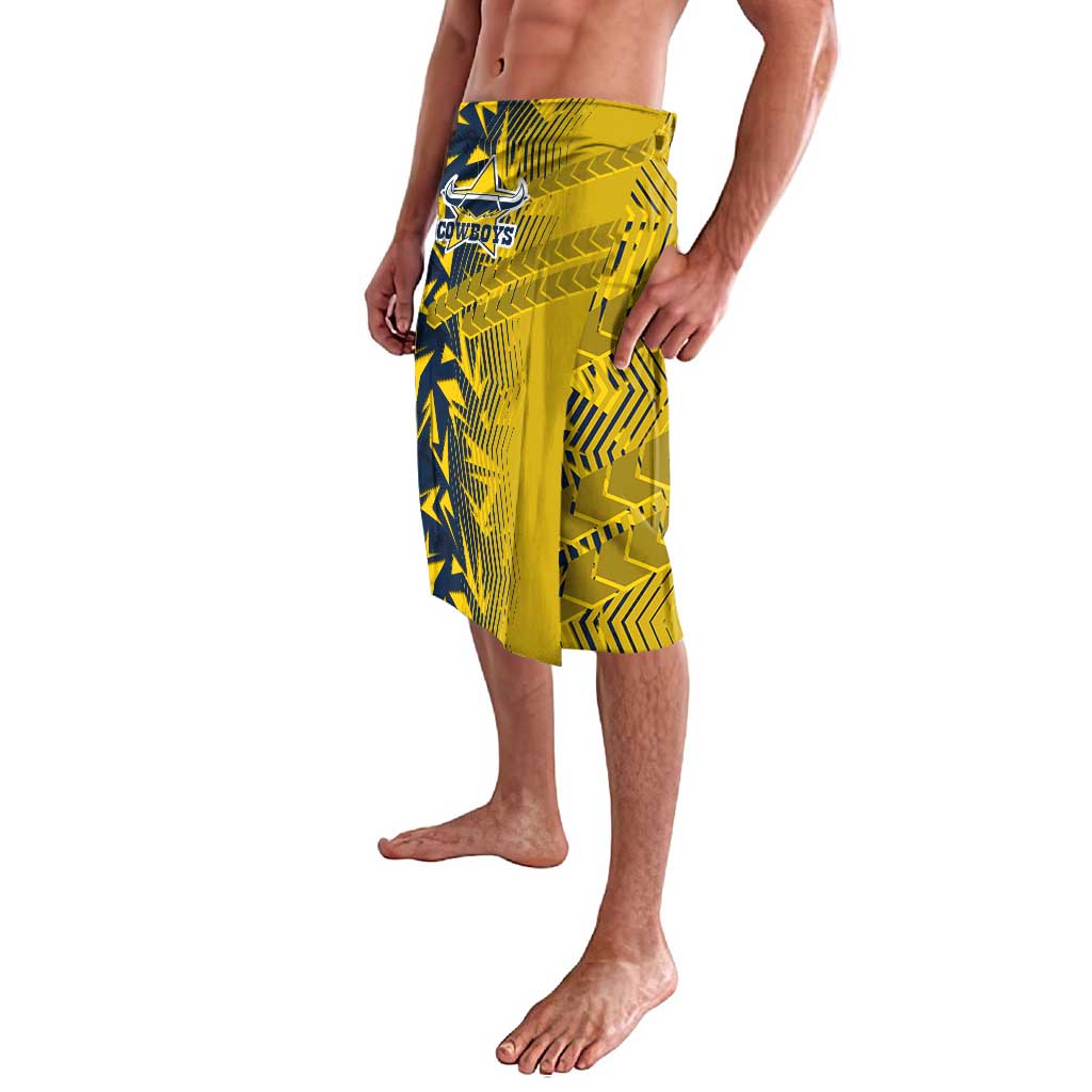 North Queensland Cowboys Rugby Lavalava Fierce Mascot Geometric Tribal Art