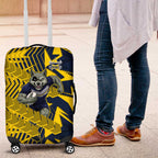 North Queensland Cowboys Rugby Luggage Cover Fierce Mascot Geometric Tribal Art
