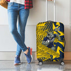 North Queensland Cowboys Rugby Luggage Cover Fierce Mascot Geometric Tribal Art