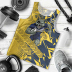 North Queensland Cowboys Rugby Men Tank Top Fierce Mascot Geometric Tribal Art